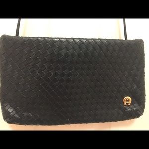 Navy Blue Etienne Aigner crossbody clutch purse